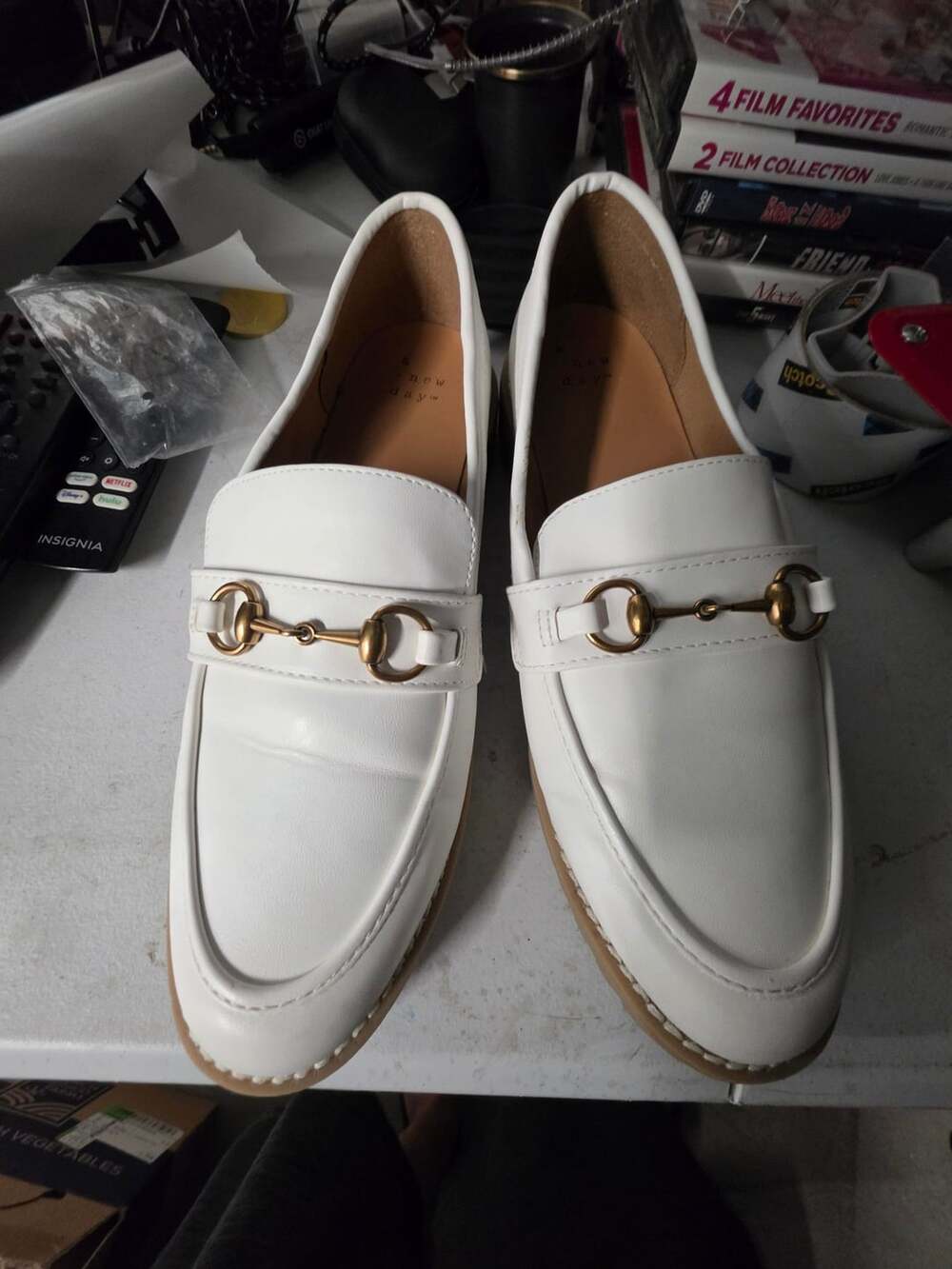 A New Day Horsebit Loafers White